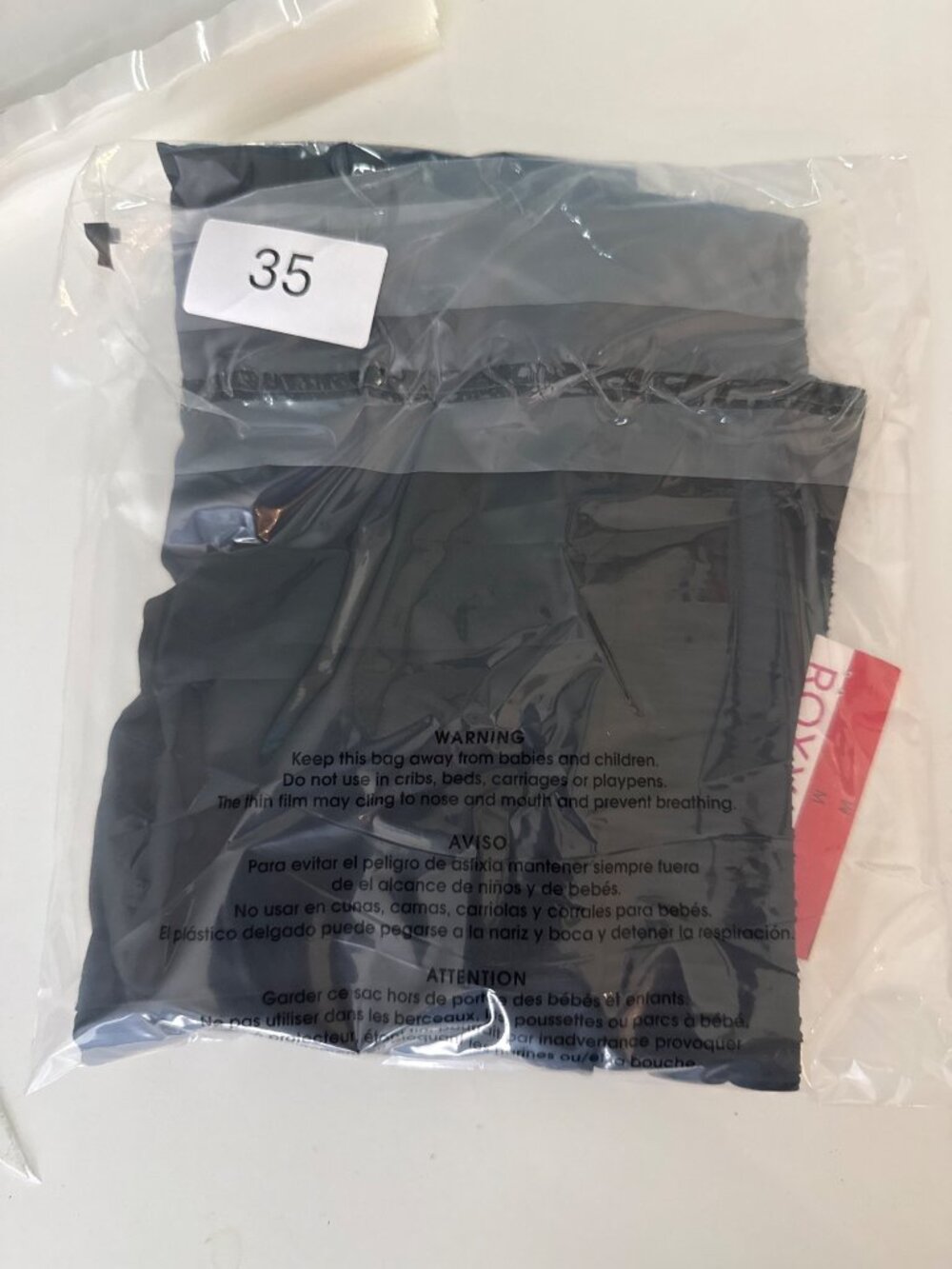Roxy Womens Black Stretch Swim Boardshorts With UPF 50+ Size Medium 3 1/4-Inch I - Picture 8 of 8